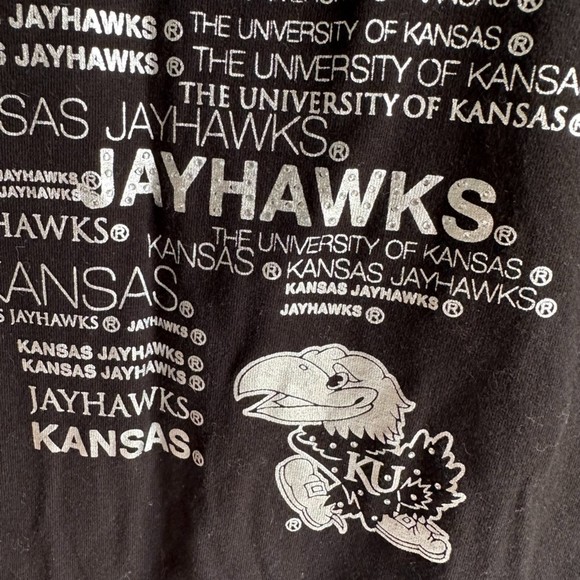 CAMPUS COUTURE Black University of‎ Kansas Jayhawks Ladies Casual Top, M - Picture 5 of 5